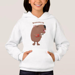 Illustration de dessin animé de capybara ukulele