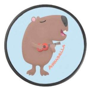Illustration de dessin animé de capybara ukulele