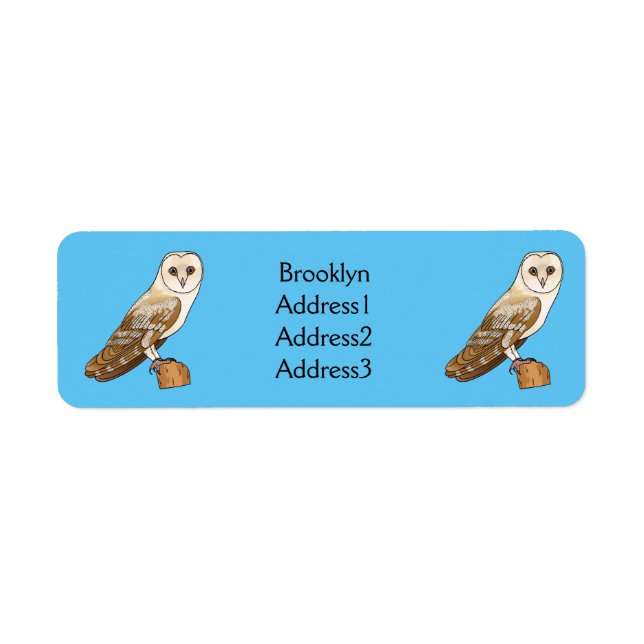 Illustration de dessin animé de la chouette grange (Devant)