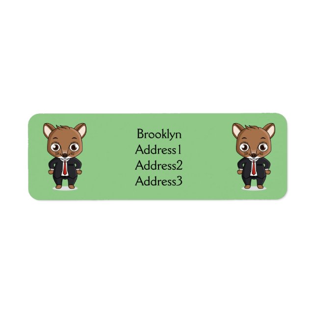 Illustration de dessin animé de rat mignon (Devant)