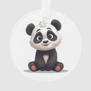 Illustration de dessin animé d'ours panda assis