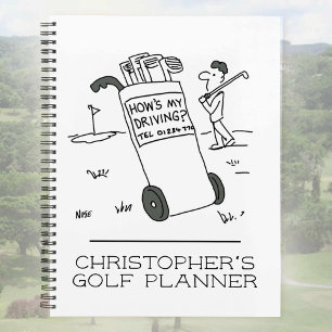 Illustration de dessin animé drôle de golfeur.