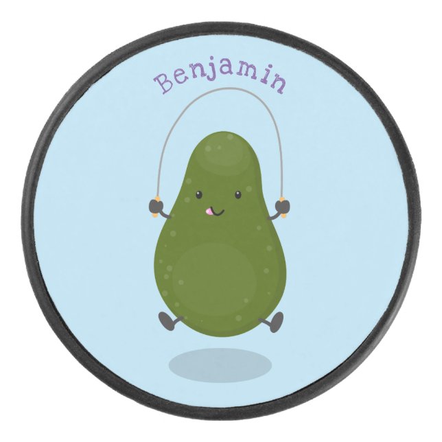 Illustration de dessin animé mignon d'avocat sauta (Devant)