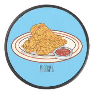 Illustration de dessin animé sur le poulet frit