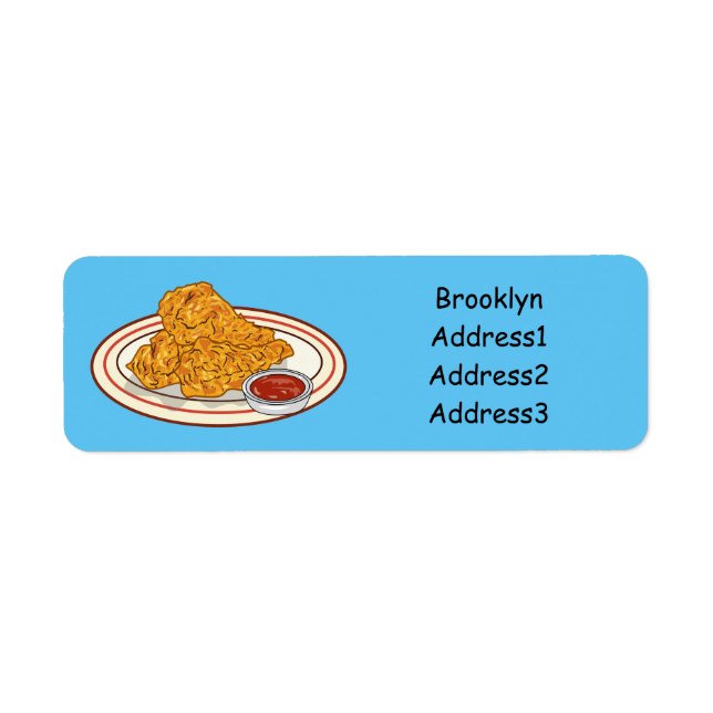 Illustration de dessin animé sur le poulet frit (Devant)