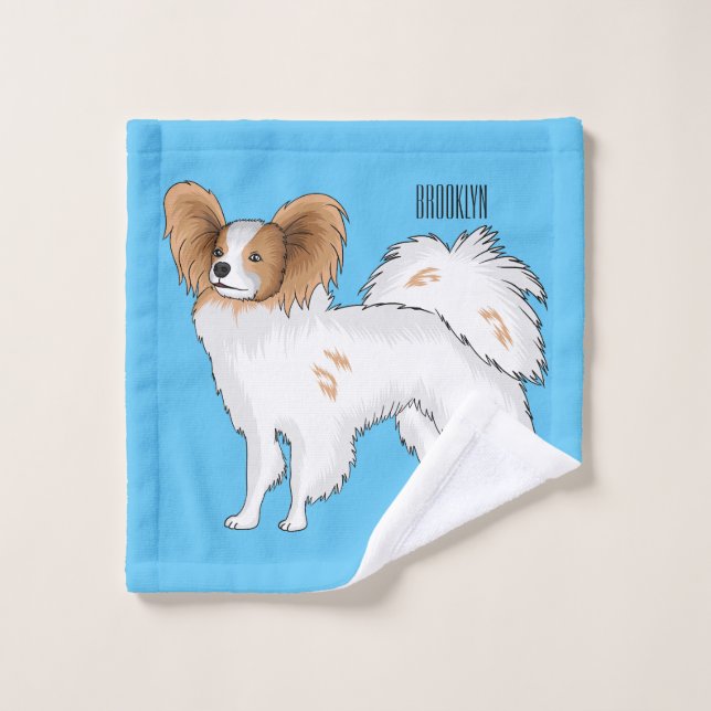 Illustration de dessin pour chien de Papillon (Gant de toilette)