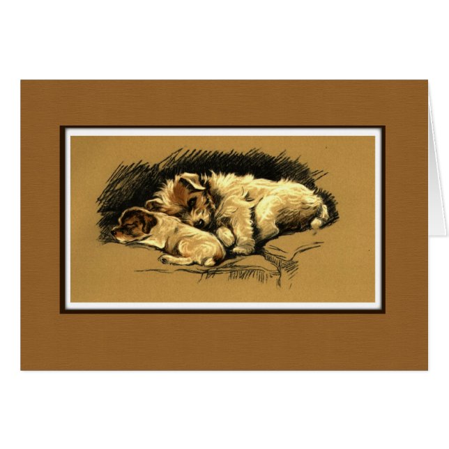 Illustration de deux chiens qui boudent (Devant horizontal)