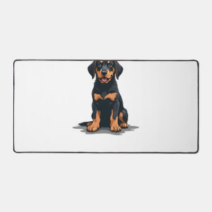 Illustration de dos de chien noir et bronzé vintag