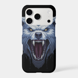 Illustration de fantasy sombre de tête de loup bla