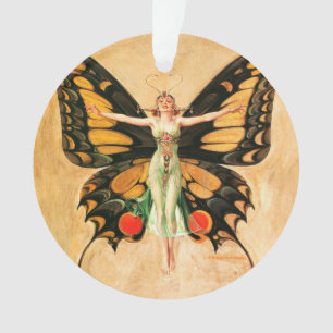 Illustration de femme de Leyendecker papillon Flap