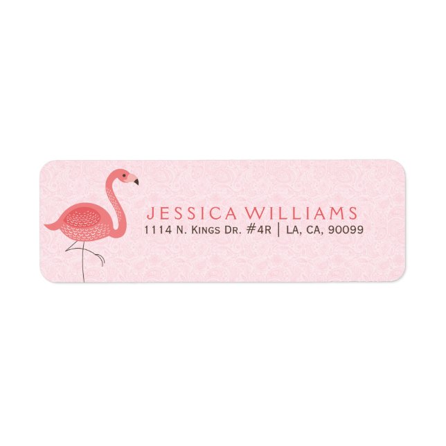 Illustration De Flamant rose Rose Cute Sur Rose (Devant)