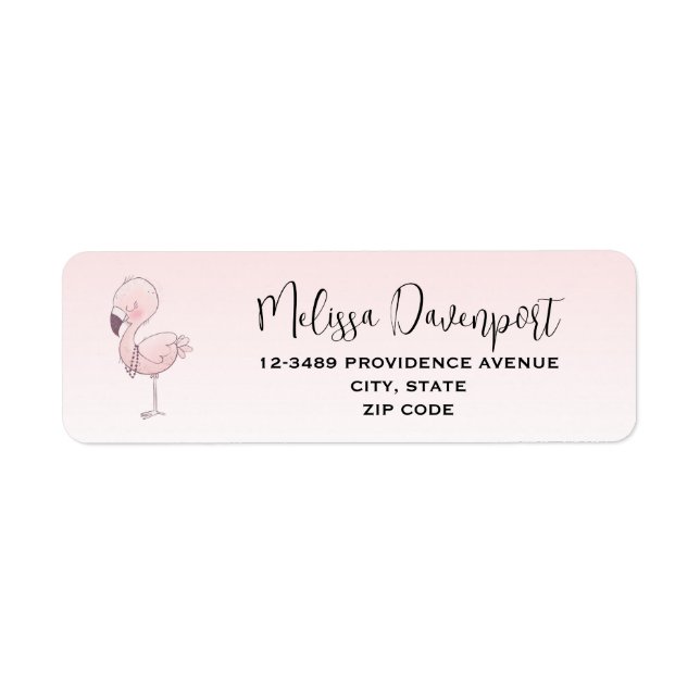 Illustration de Flamant rose rose mou (Devant)