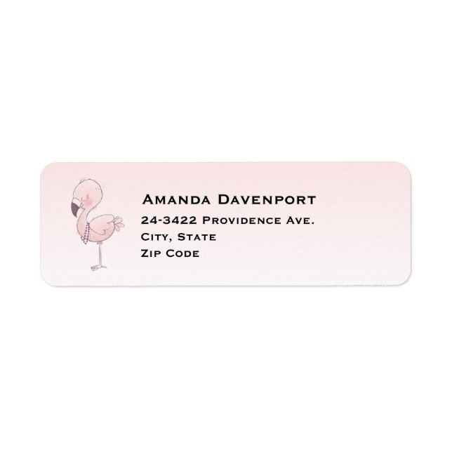 Illustration de Flamant rose rose mou (Devant)