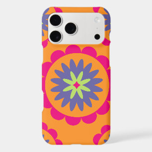 illustration de formes florales orange et rose
