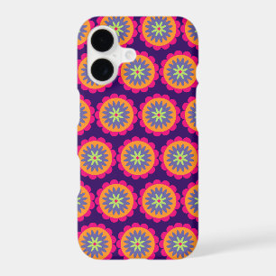 illustration de formes florales orange et rose