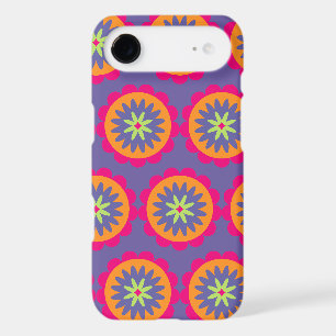 illustration de formes florales orange et rose