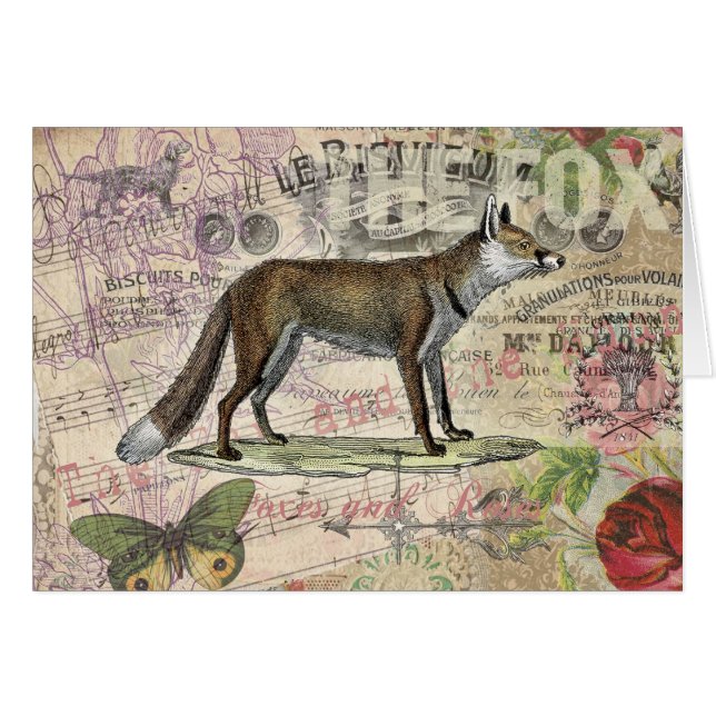 Illustration de Fox Wildlife Vintage Animal (Devant horizontal)