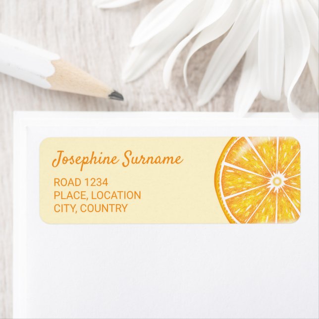 Illustration De Fruit D'Agrumes Orange Avec Texte  (En situation)