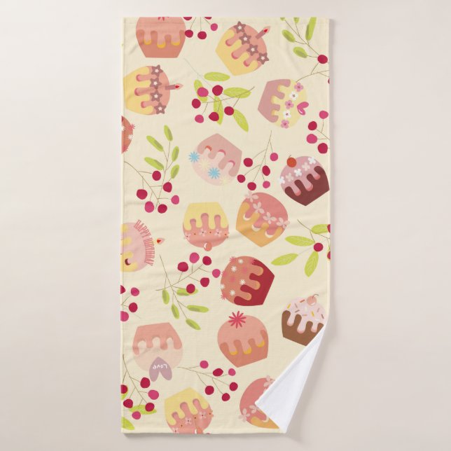 illustration de gâteau de tasse sans soudure (Serviette de bain)