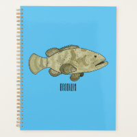 Illustration de la caricature du poisson de mérou