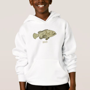 Illustration de la caricature du poisson de mérou