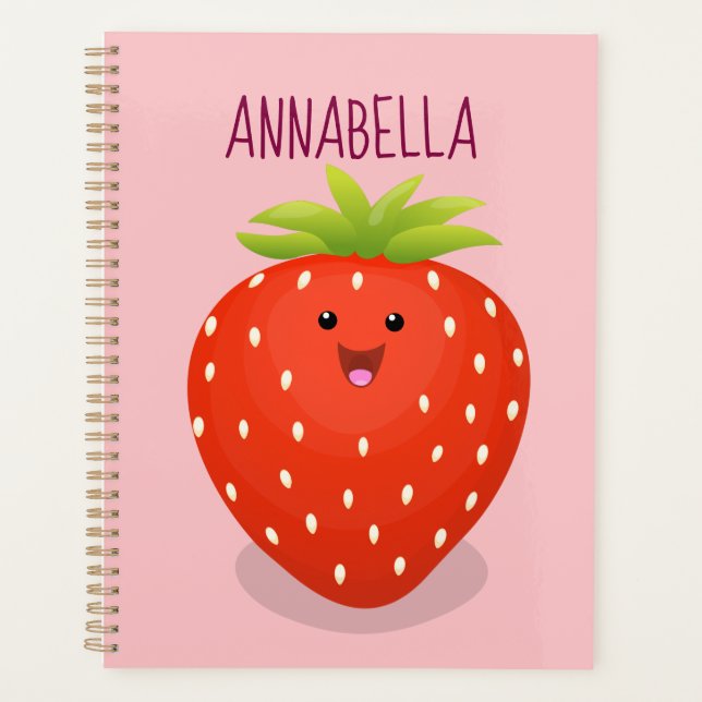 Illustration de la fraise Cute kawaii (Devant)