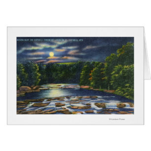 Illustration de la lune sur Catskill Creek