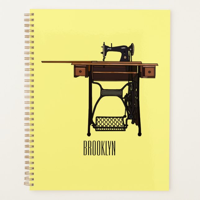 Illustration de la machine à coudre (Devant)