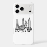 Illustration de la skyline de NYC avec la Statue d