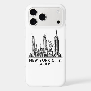 Illustration de la skyline de NYC avec la Statue d