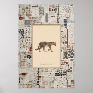 Illustration de l'animal Ocelot Citation Affiche M