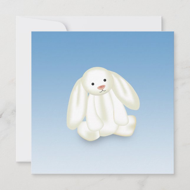 Illustration de lapin mignon Faire-part personnali (Devant)