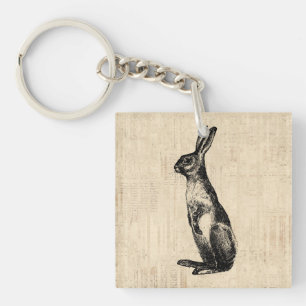 Illustration de lapin Vintage vieux lapin