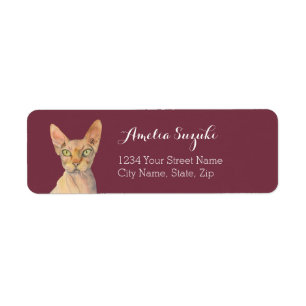 Illustration de l'aquarelle de chat Sphynx sans ch