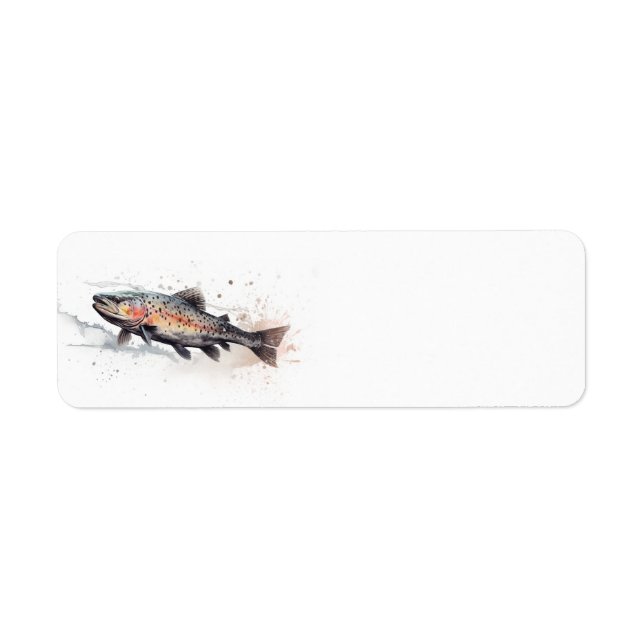 Illustration de l'aquarelle de pêche de la truite (Devant)