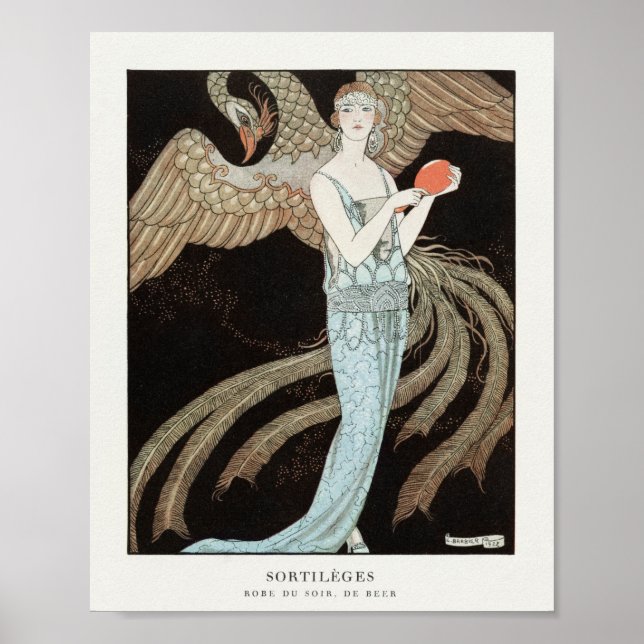 Illustration de mode Art Déco Barbier (Devant)