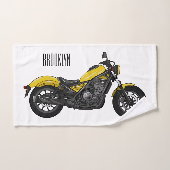 Illustration de moto Cruiser (Serviette à main)