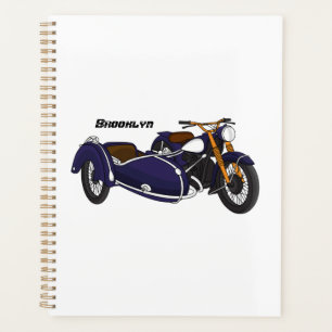 Illustration de moto pourpre Sidecar
