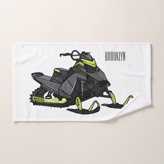 Illustration de motoneige (Serviette à main)