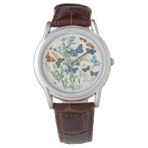 Illustration de papillons sur une montre