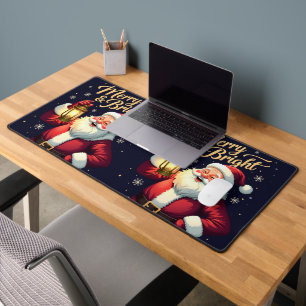 Illustration de Père Noël joyeux tenant une lanter
