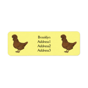 Illustration de poulet à la polis chamois