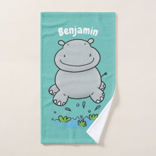 Illustration de saut en hippo mignon