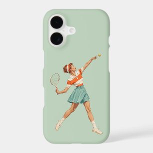 Illustration de service de tennis vintage