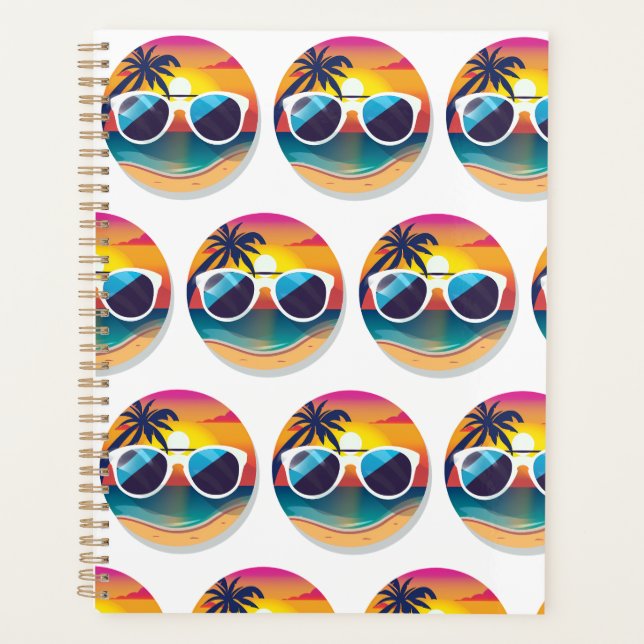Illustration de Sunset Beach avec lunettes de sole (Devant)