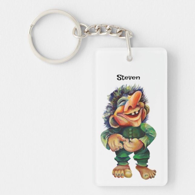Illustration de troll drôle scandinave aquarelle (Devant)