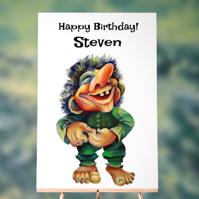 Illustration de troll drôle scandinave aquarelle (Neutre)