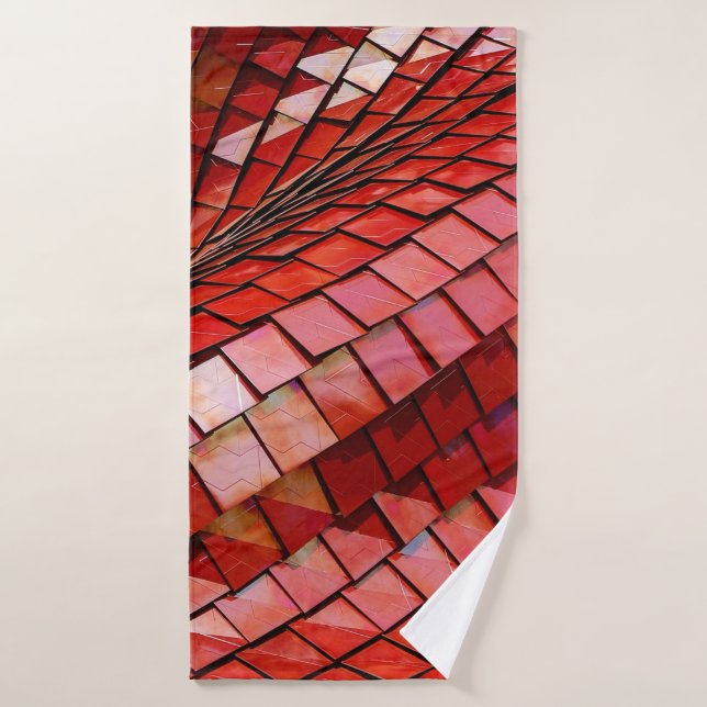 Illustration de tuiles rouges (Serviette de bain)