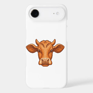 Illustration de vache Ginger Cow Face de ferme