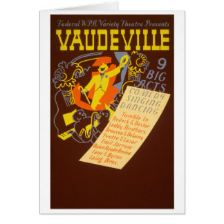 Illustration de vaudeville de poster vintage